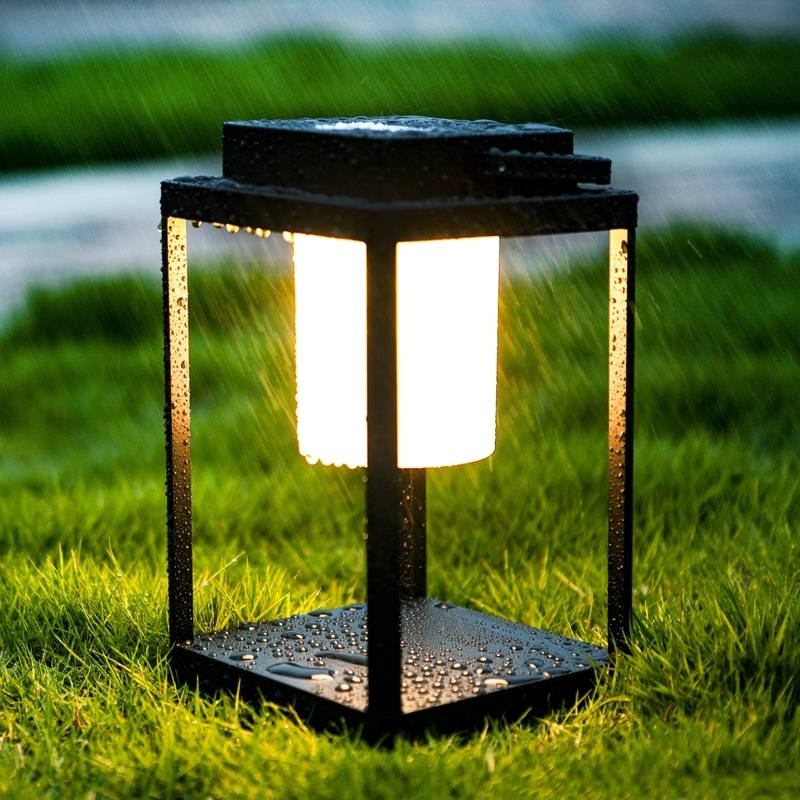 Outdoor Table Lamp Rain Resistant Minimalist Outdoor Table Light