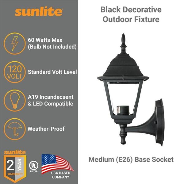Outdoor Wall Lantern Tiered Roof Decorative Finial Tapered