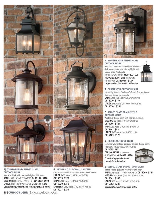 Outdoor Wall Lanterns Varied Silhouettes Rippled Glass Bronze Traditional