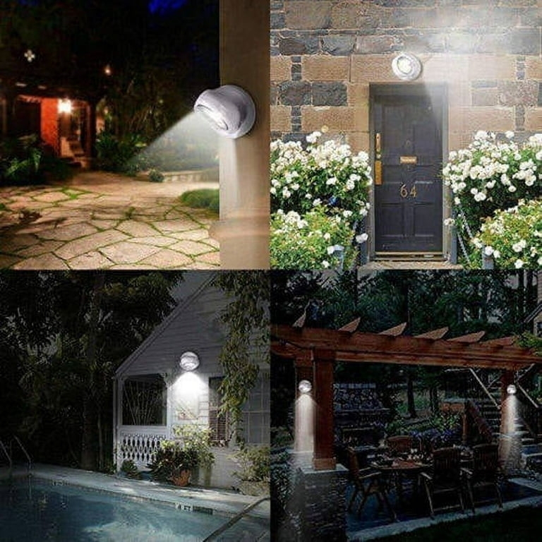 Outdoor Wall Light, Compact Circular Motion Sensor, Cordless Design