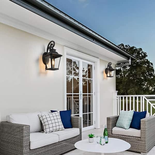 Outdoor Wall Light with Traditional Scroll Arm Detail