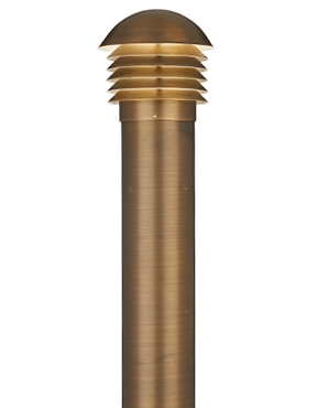 Path Light Brushed Bronze Tiered Louvered Cap Cylindrical Base