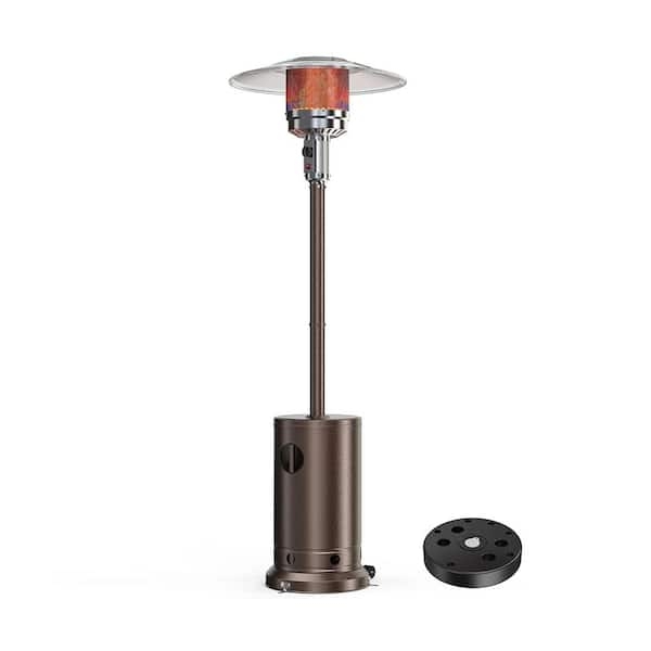 Patio Heater, Bronze with Mushroom Reflector & Base Plate