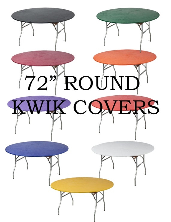 Plastic Tablecloths Round Fitted Elastic Stretchable Multi Color Event Set