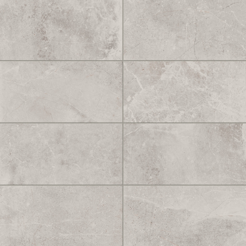 Porcelain Tile Chalky Gray Matte Stone Like Veining Minimalist
