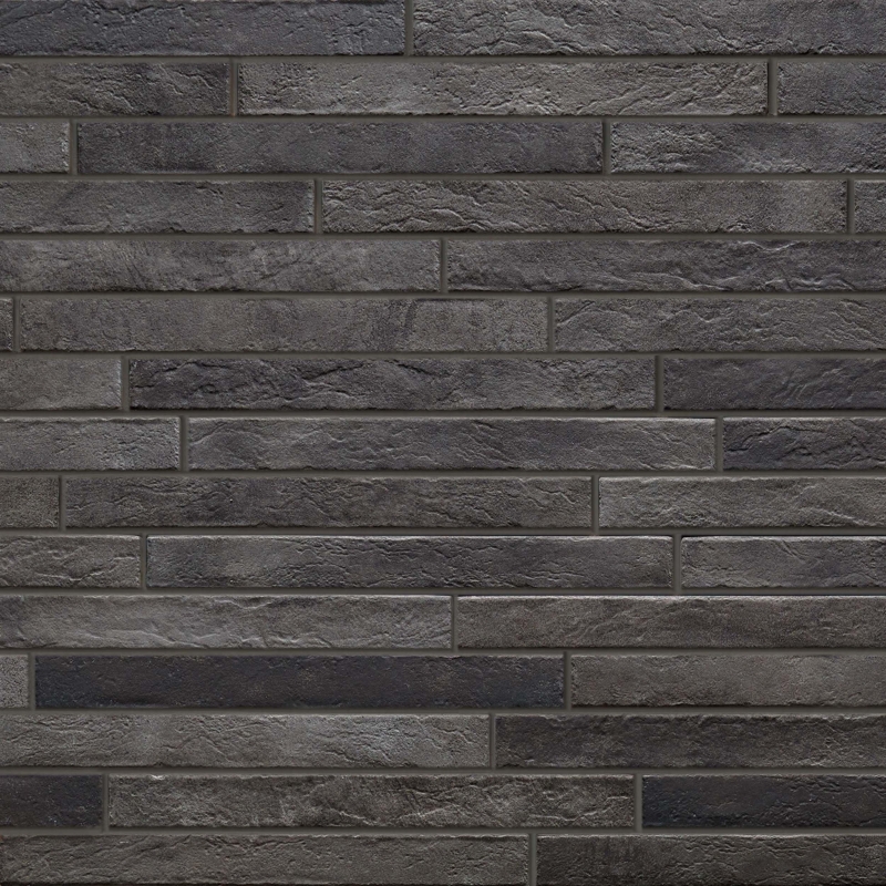 Porcelain Tile: Split Face Texture, Linear Stone Look Porcelain, Staggered Layout, Matte