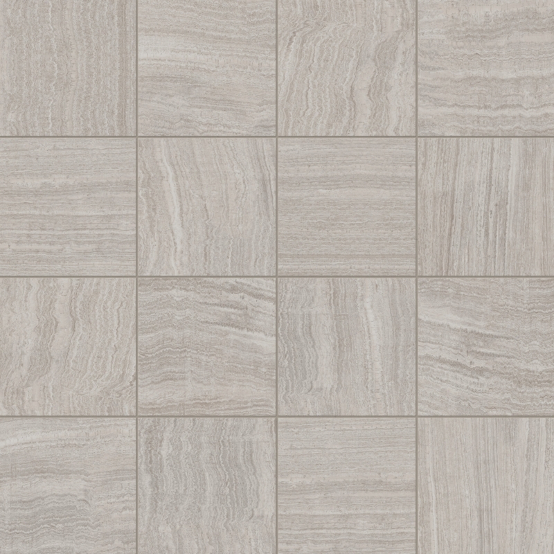 Porcelain Tile Taupe Square Linear Veining Matte Stone Look
