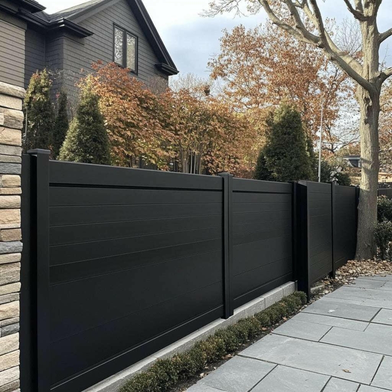 Privacy Fence Panels featuring Modern Horizontal Panel Design
