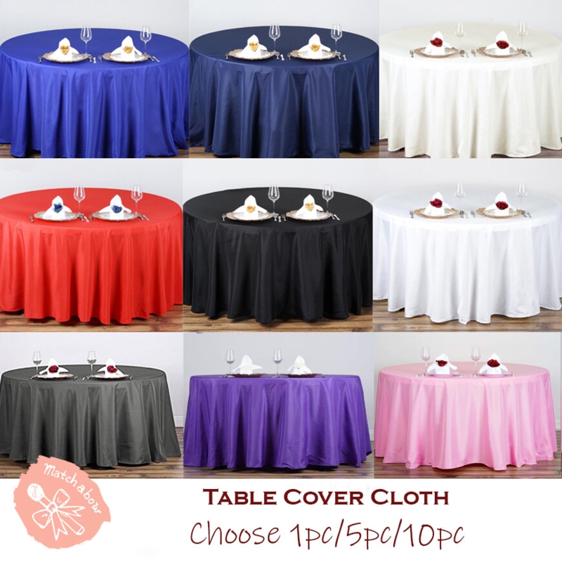 Round Tablecloth Floor Length Multi Color Options Banquet Event Linen