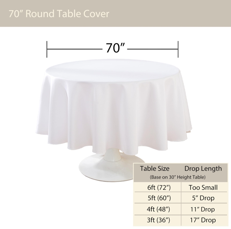 Round 70 X 70" Tablecloths