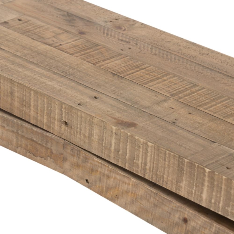 Rustic Lodge Reclaimed Pine Wood Rectangle Console Table Natural Brown   SLATE CUSTOM
