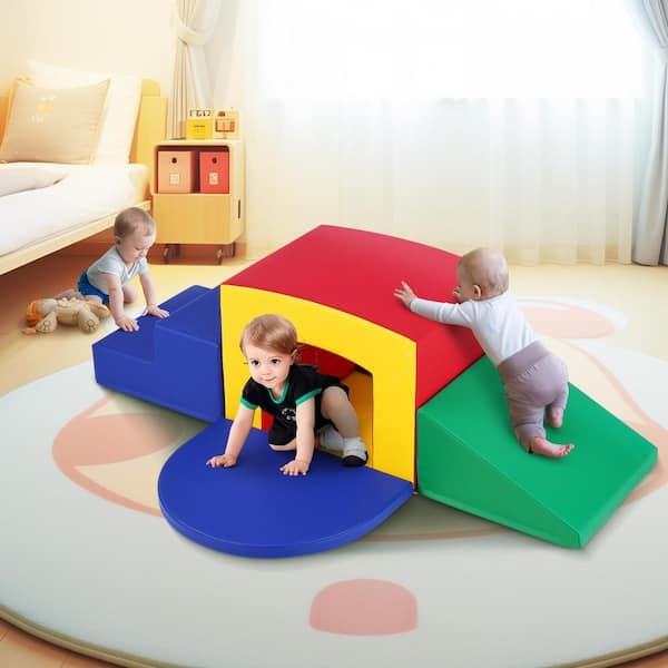 Safe Nursery Crawling Tunnel Set with Tunnel and Ramp Combo