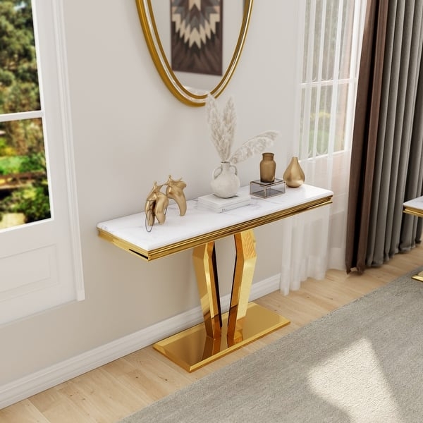 Sculptural Base Furniture Design Faux Marble Top Geometric Legs