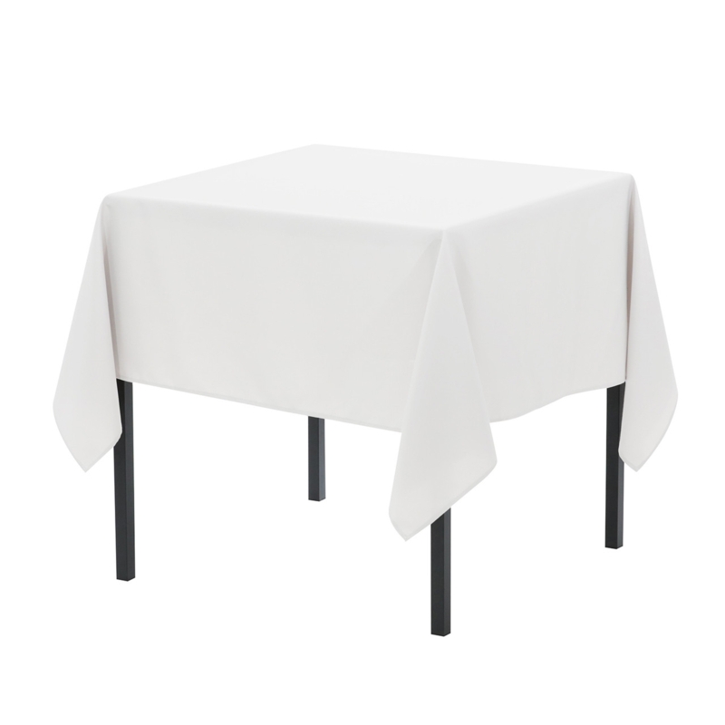 Square Tablecloth in Crisp White, Matte Finish for Minimalist Styling