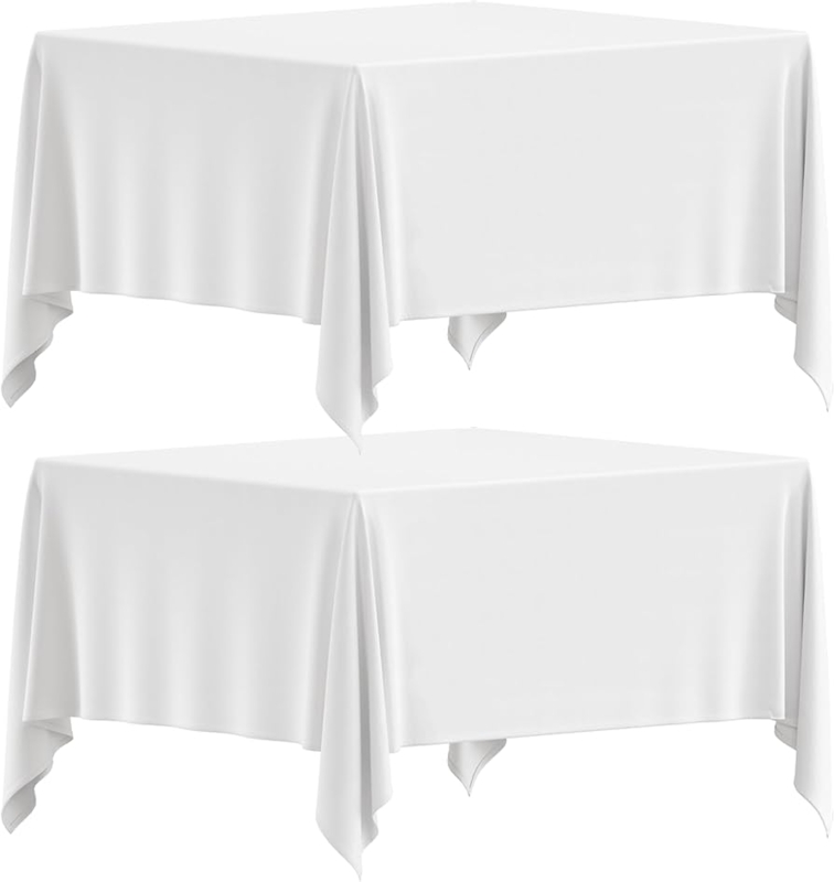Square Tablecloth Set White Pointed Drape Minimalist Linens