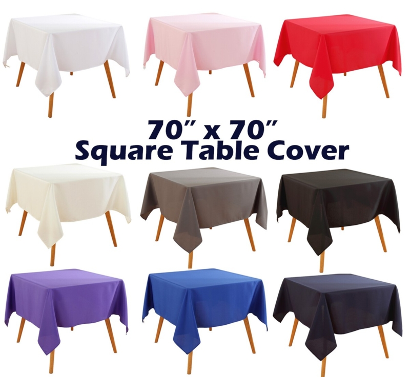 Square Tablecloths in a Versatile Color Palette for Events and Parties
