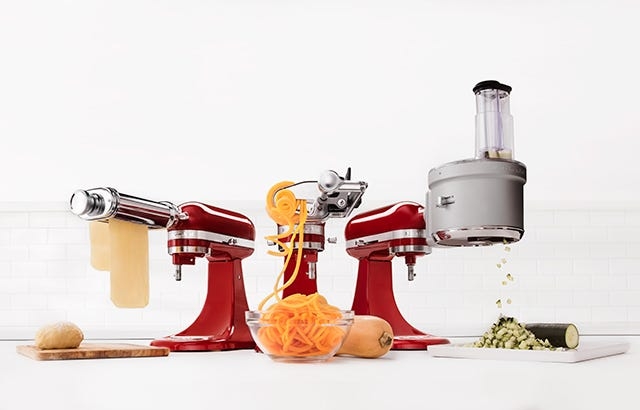 Stand Mixer Attachment Versatility Bold Red Finish Modern Style