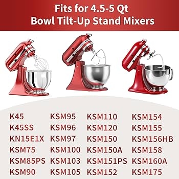 Stand Mixer Attachments Three Piece Set Stainless Steel Polished