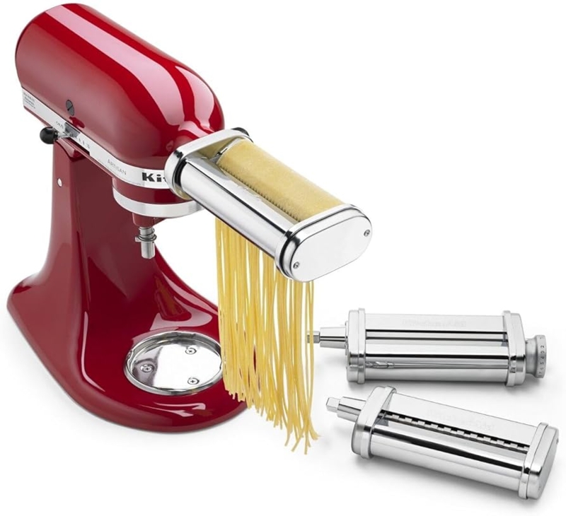 Stand Mixer Attachments Three-Piece Stainless Steel Pasta Roller Set