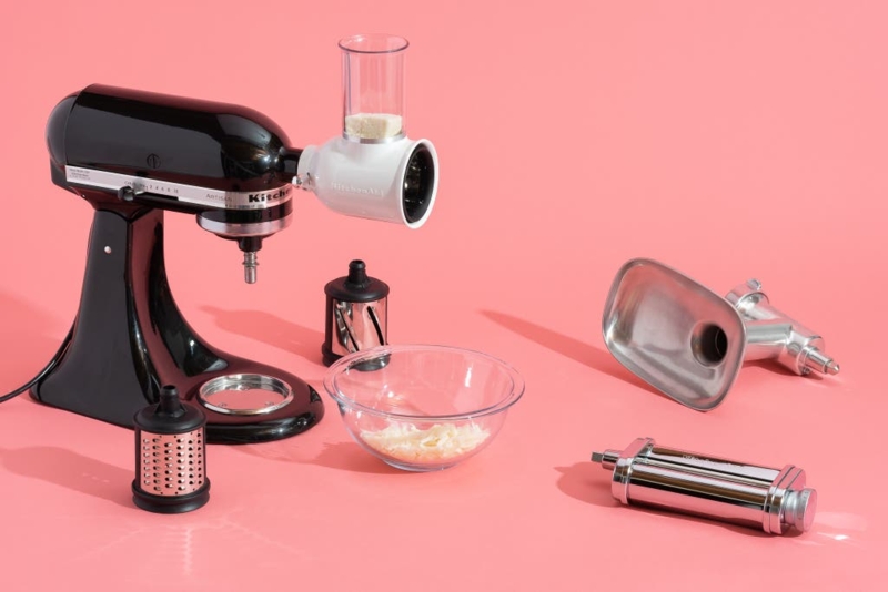 Stand Mixer Glossy Black Multi-Functional Attachments Versatile Set