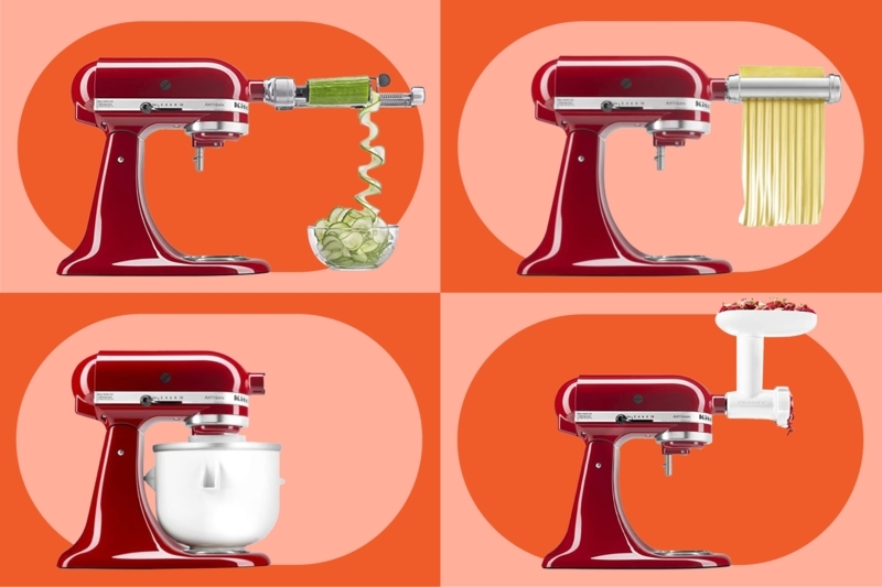 Stand Mixer Multi Functional Attachments Retro Modern Iconic Red