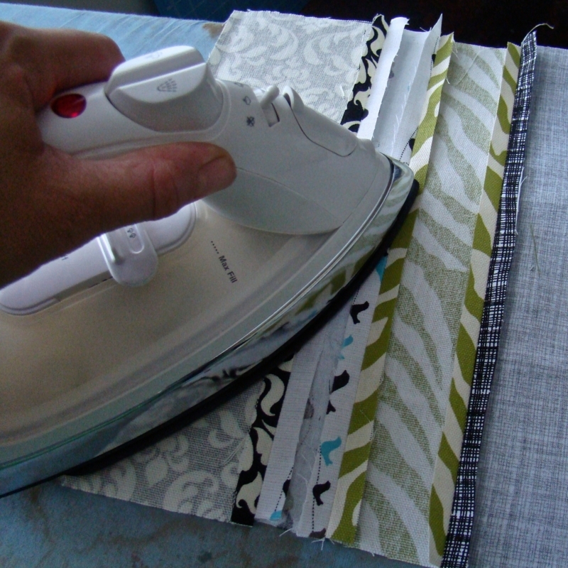 Steam Iron Pressing Mixed Patterns Damask Striped Fabric DIY Craft Ideas