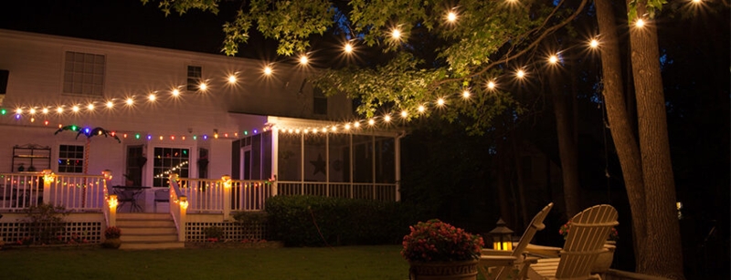 String Lights with Festive Multi Color Glow for Backyard