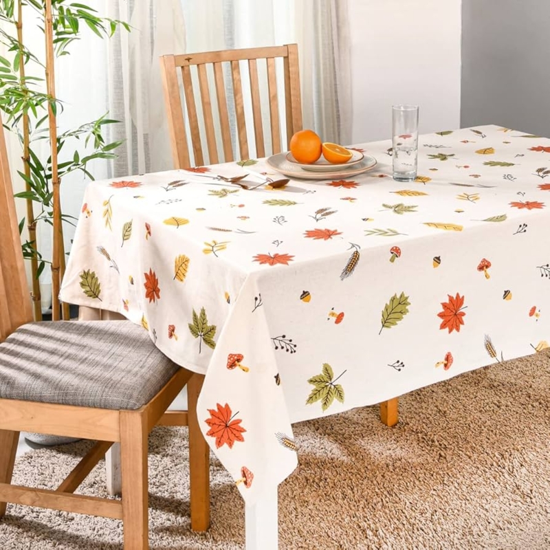 Tablecloth Botanical Print Autumn Tablecloth Fall Themed Print