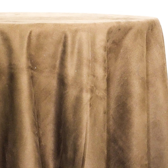 Tablecloth Camel Microfiber Suede Texture Draped Event Linen