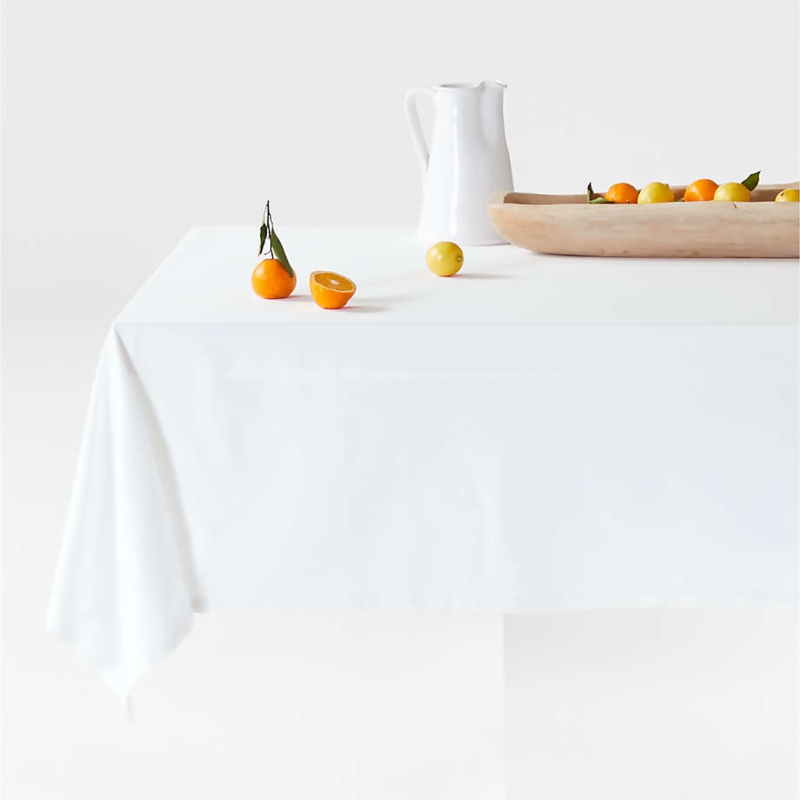 Tablecloth Crisp White Cotton Appearance Fresh