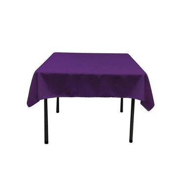 Tablecloth Deep Purple Square Modern Vibrant Clean Lines Dining Linen