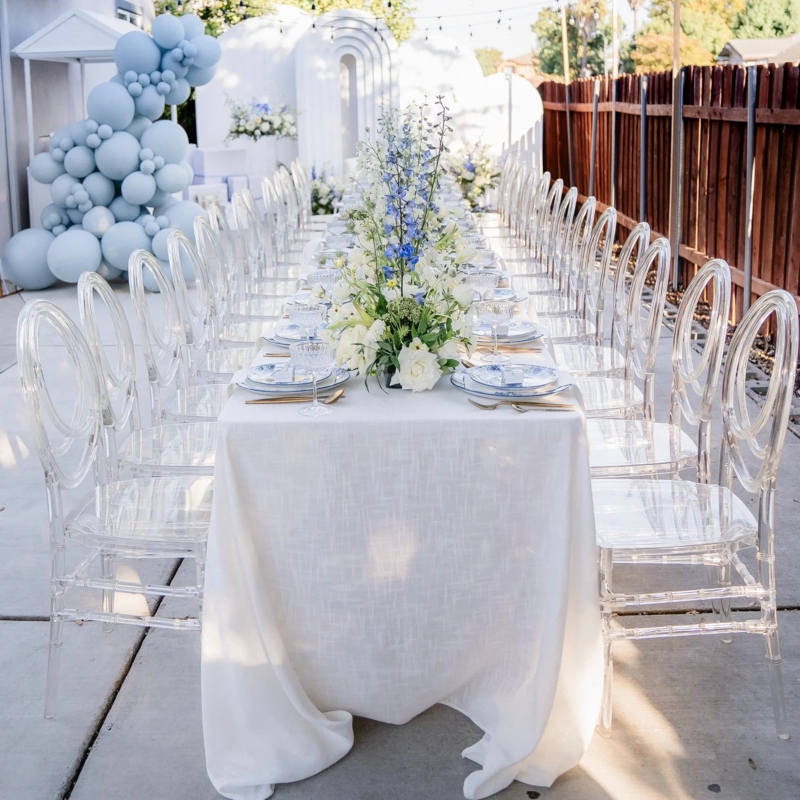 Tablecloth Ghost Style Floor Length Linen Like Airy