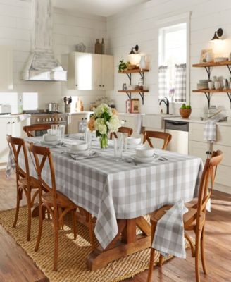 Tablecloth Gray Buffalo Check Pattern Modern Farmhouse Decor