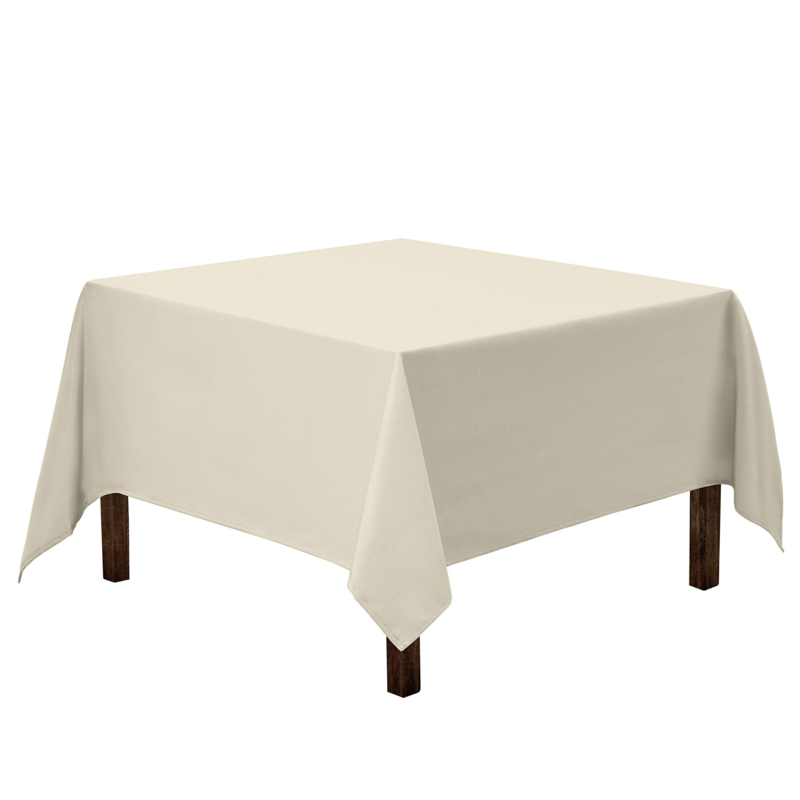Tablecloth Ivory Heavy Duty Structured Drape Minimalist Table Setting