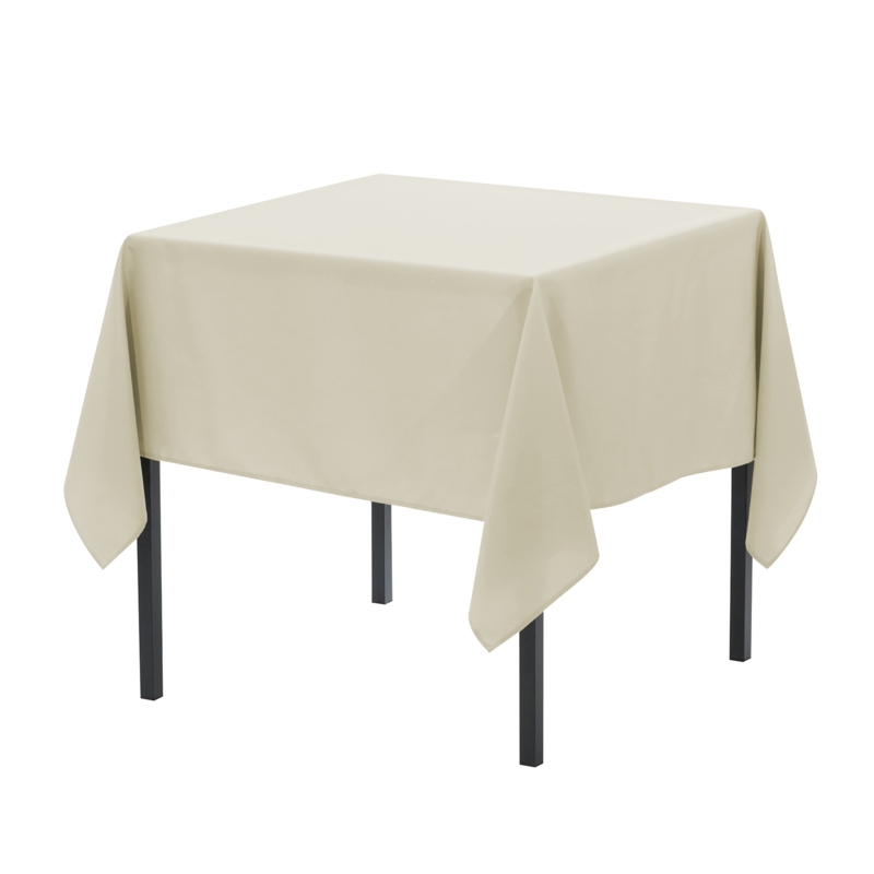 Tablecloth Ivory Square Silhouette With Pointed Corners Elegant Style