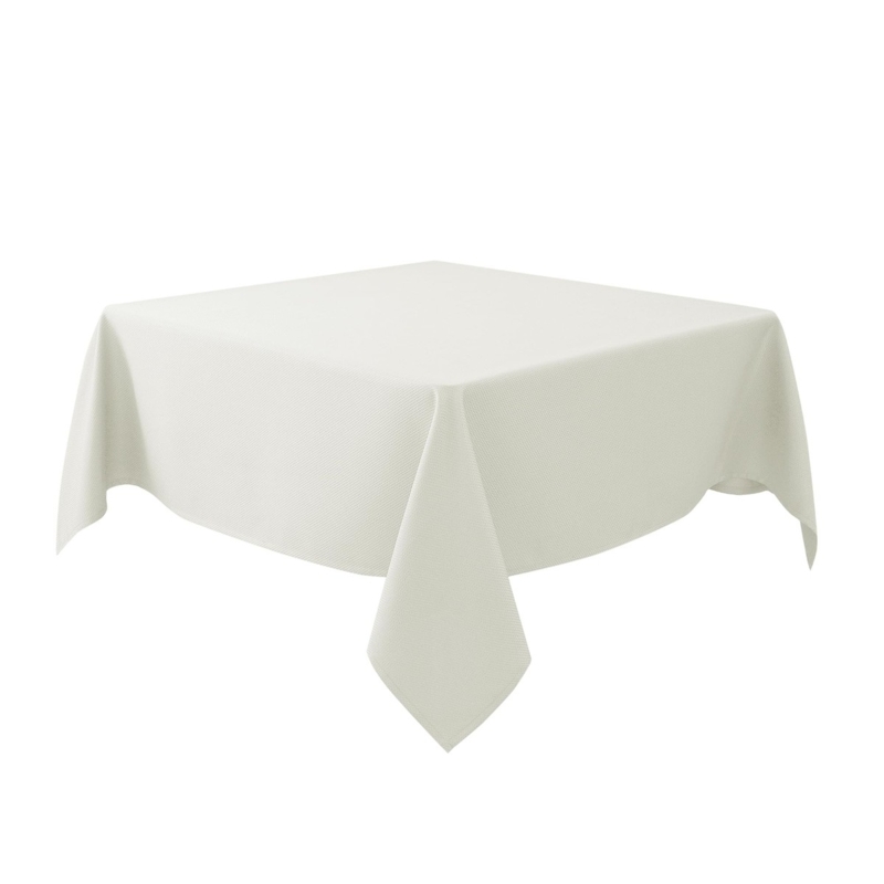 Tablecloth Ivory Tone Woven Surface Fine Mesh Texture Minimalist Classic