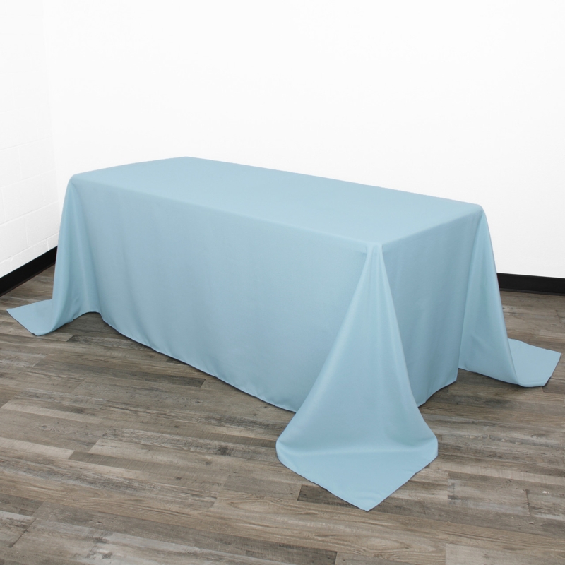 Tablecloth Light Blue Rectangular Floor Length Woven Minimalist Modern