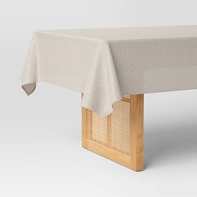 Tablecloth Linen Blend Slub Texture Soft Draping Organic Modern