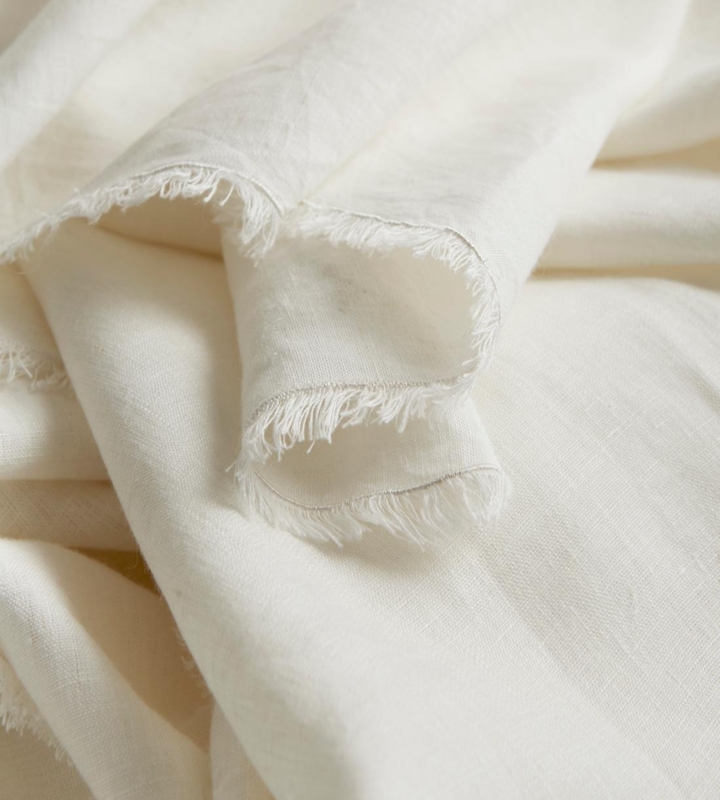 Tablecloth Linen Look Frayed Edges Organic Modern Style