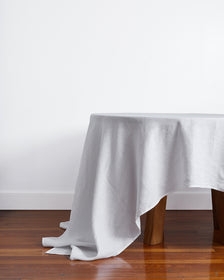 Tablecloth Puddled Hem Extra Long Drape Linen Look