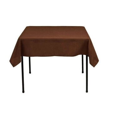 Tablecloth Square Chocolate Brown Hue Woven Matte Finish