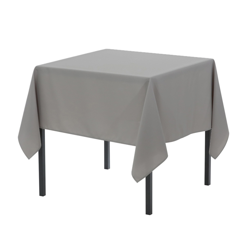 Tablecloth Square Cool Gray Polyester Matte Minimalist Style