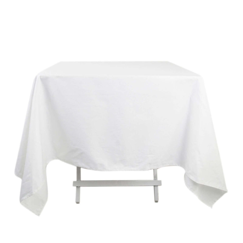 Tablecloth Square Matte White Overlay Minimalist Dining Table Cover