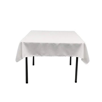 Tablecloth Stark White Square Seamless Design Matte Dining Decor