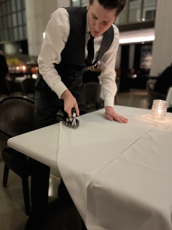 Tablecloth White Linen Meticulous Ironing Upscale Restaurant Dining Decor
