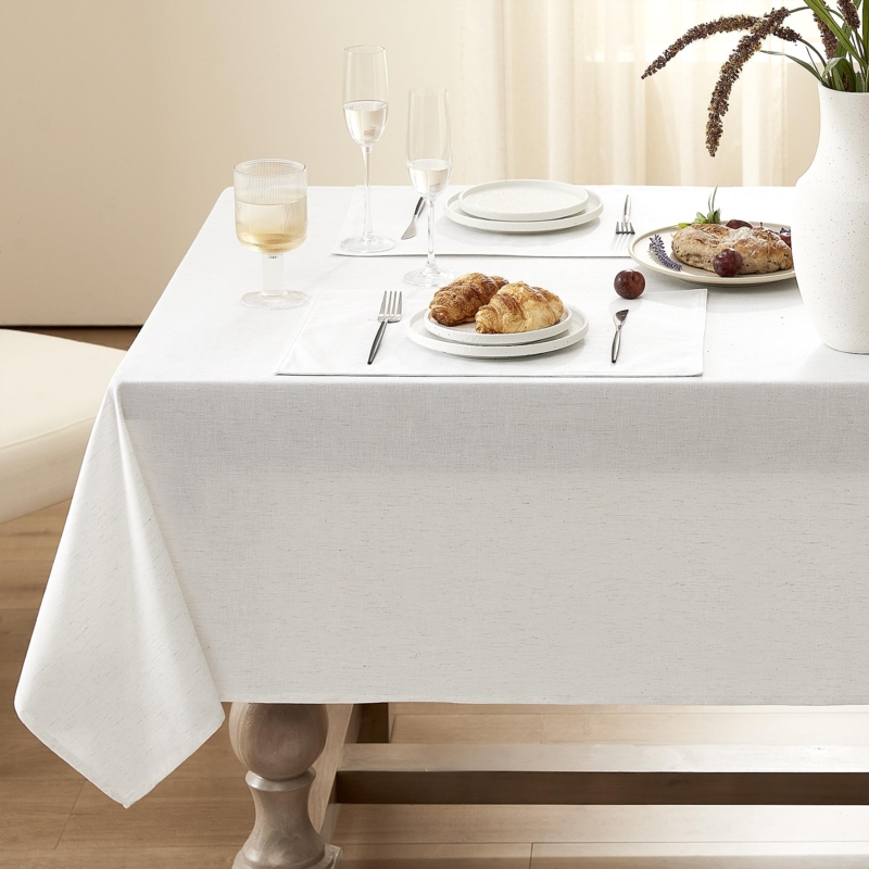 Tablecloth Woven Texture Linen Look for Modern Farmhouse