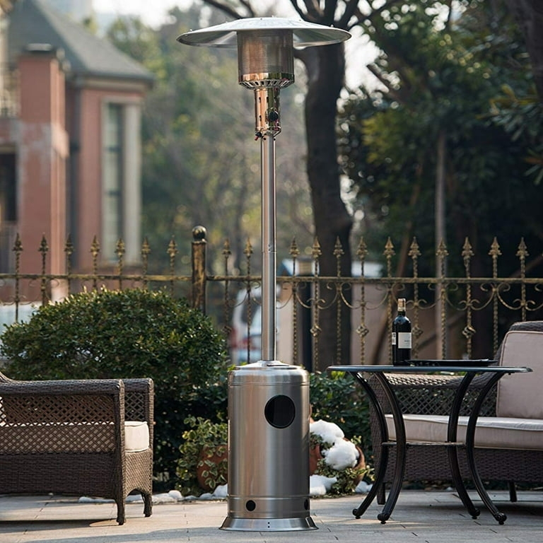 Tall Pole Patio Heater, Mushroom Top Functional Outdoor Heating Solution.
