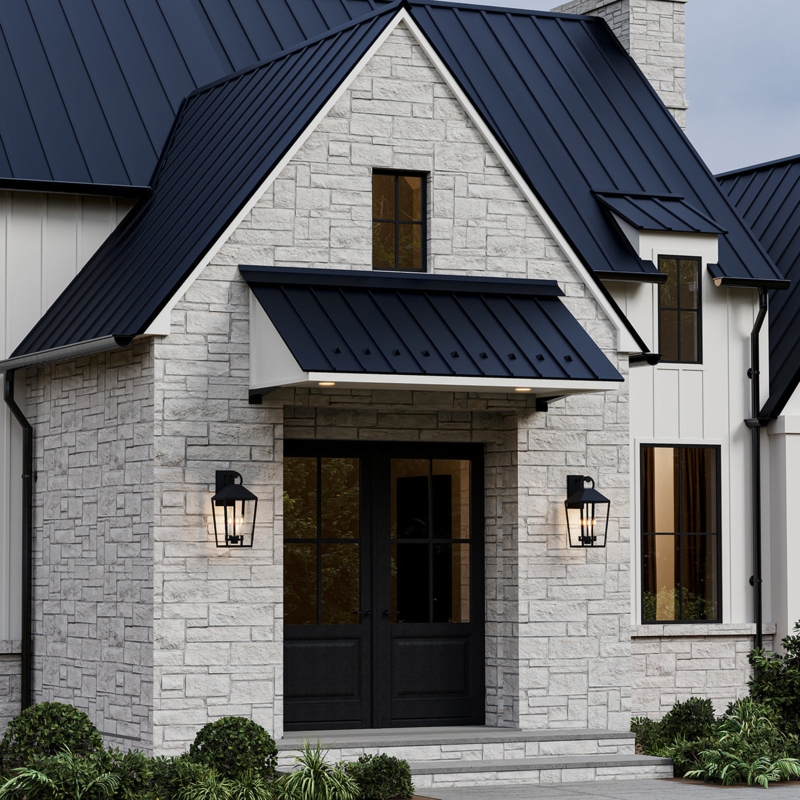 Tapered Silhouette Outdoor Wall Light, Candle Style Bulbs