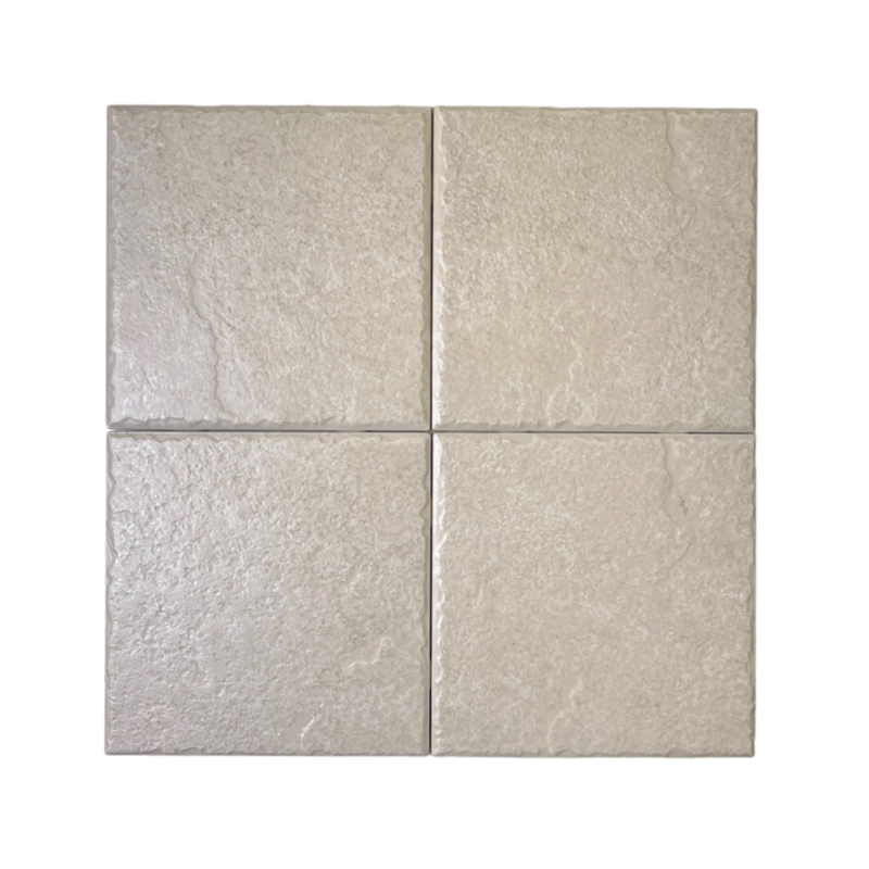 Tile Arctic Ivory Porcelain Textured Matte Pitted Stone Look