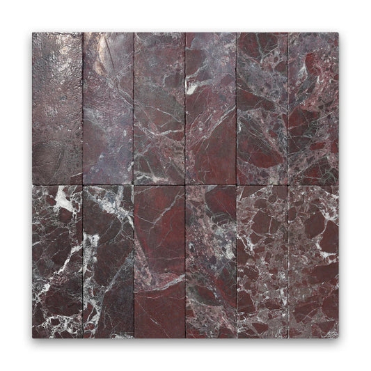 Tile Brecciated Marble Pattern with High Contrast Veining